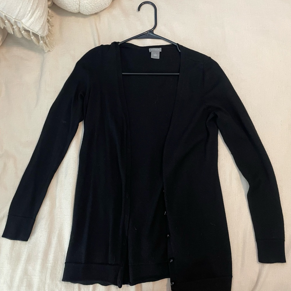 Ann Taylor black cardigan size S